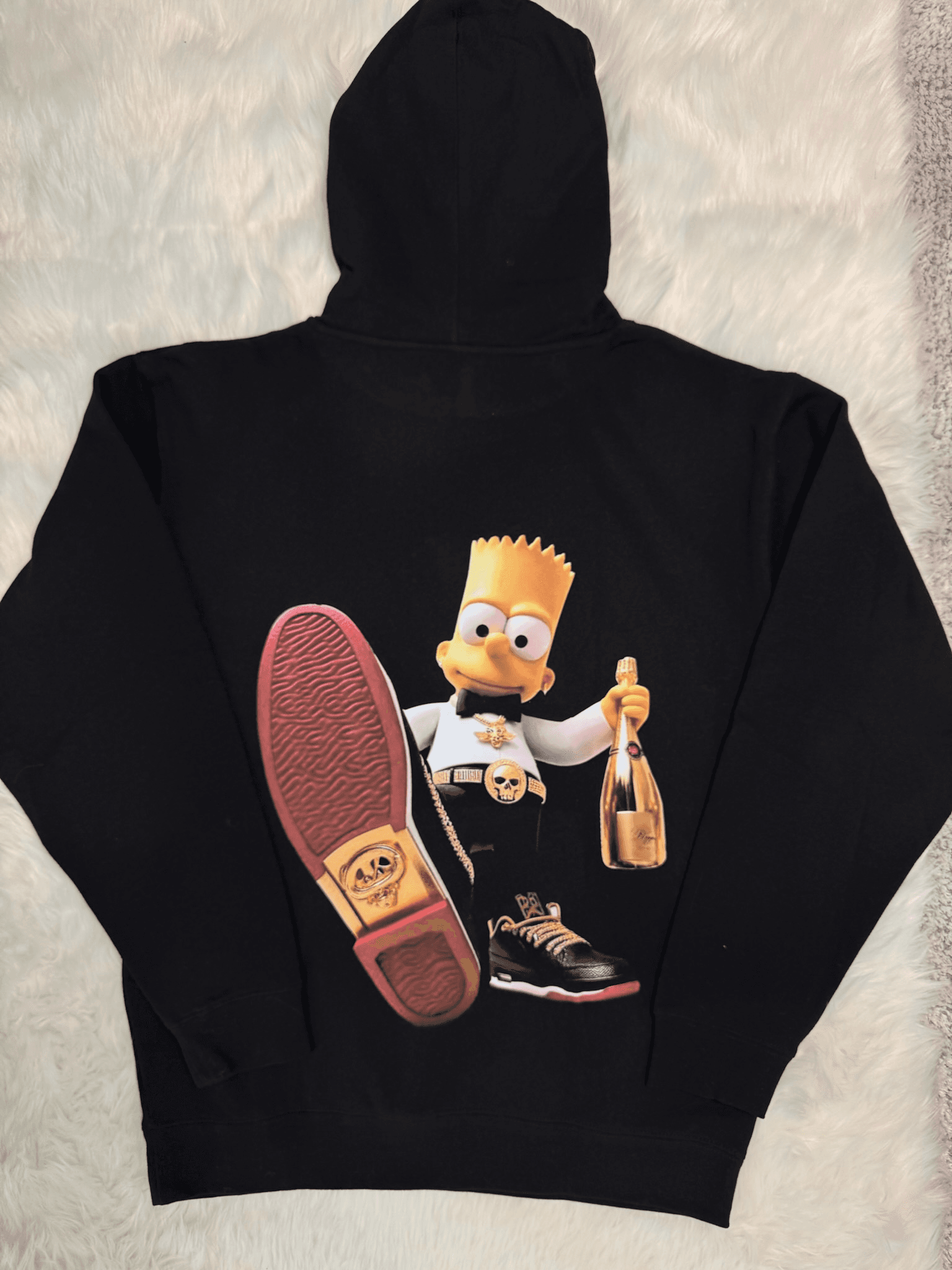 Champagne Bart Hoodie — Black