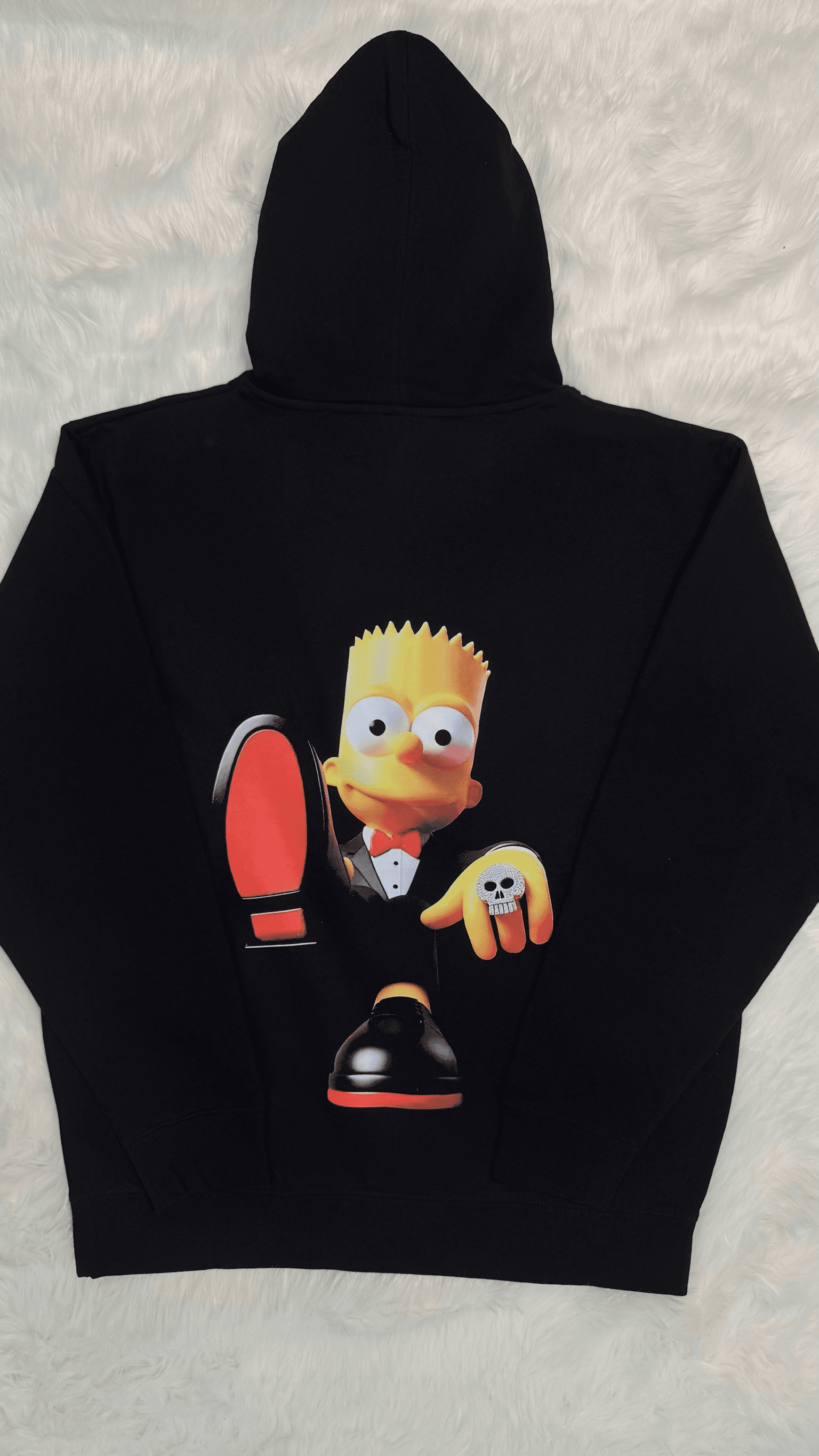 Red Bottom Bart Hoodie — Black