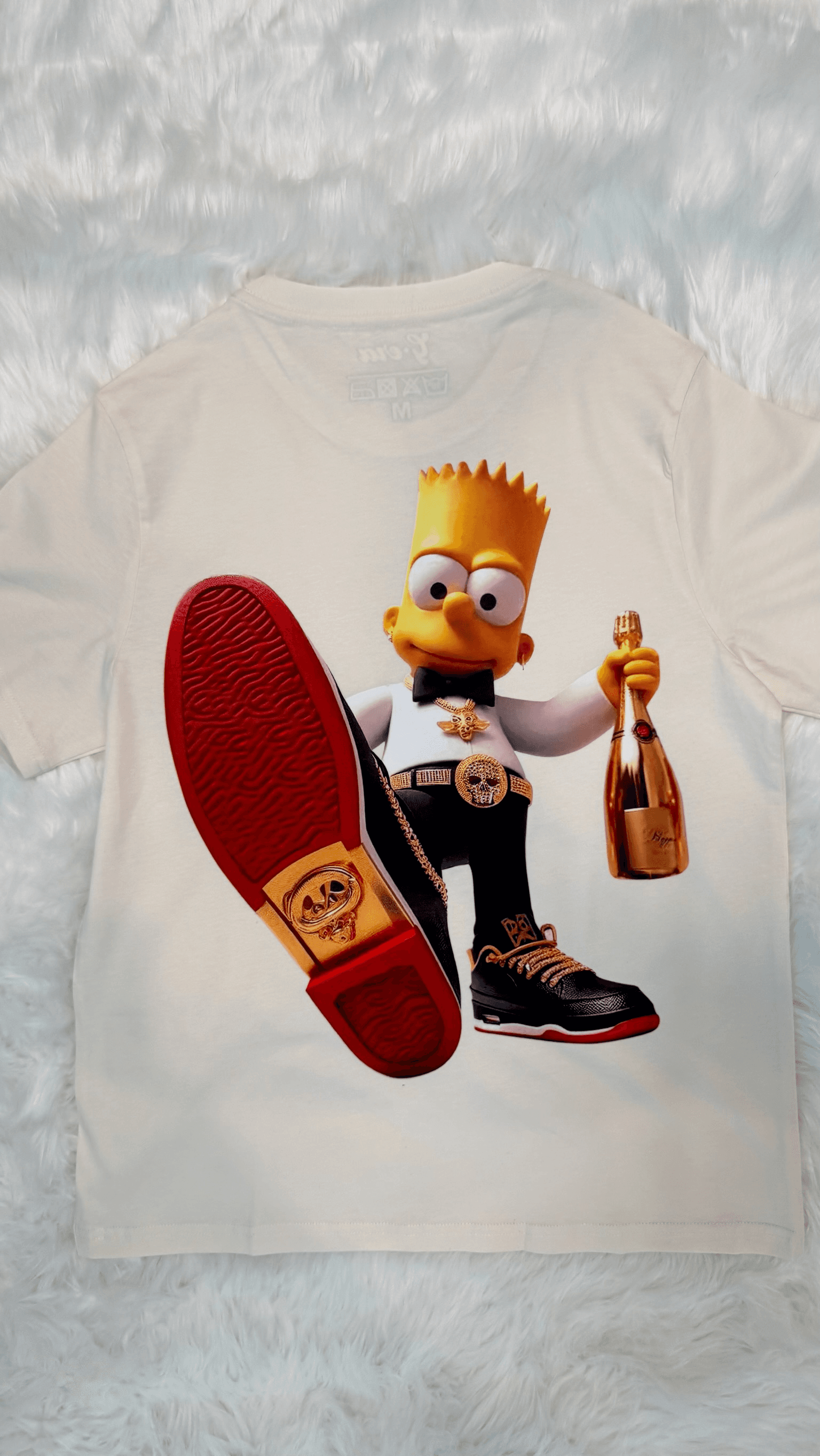 Champagne Bart Tee — Cream